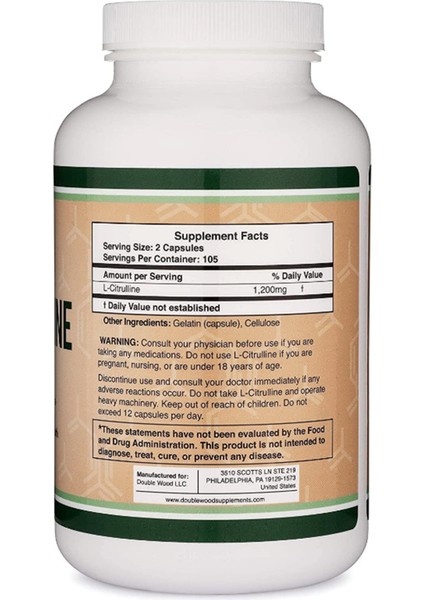 L Citrulline Capsules 1 200MG Per Serving 210 Capsul fiyatları