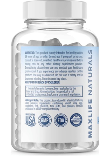 Maxlıfe Naturals Tudca 1500MG - 60 Capsules