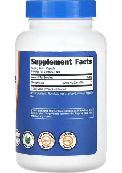 Serrapeptase 40 000 Spu 120 Capsules 3532 modelleri