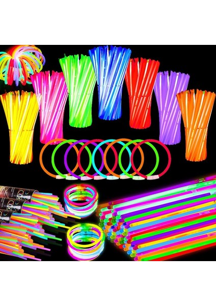 2000 Adet Neon Işık Konser Şenlik Işığı Vıp Renkli Glow Stick Fosforlu Bileklik Kolye Fosforlu Işık fiyatları