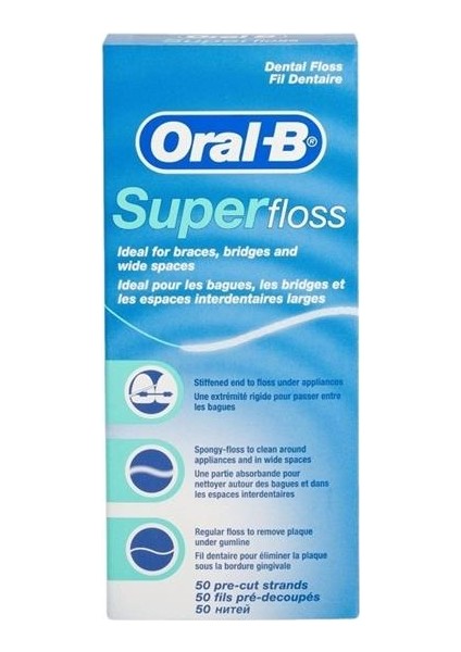 Diş Ipi Süper Floss 50'Li (4'Lü)