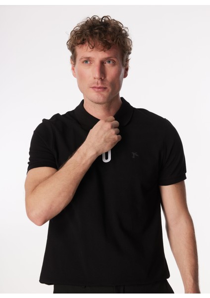 Siyah Erkek Basic Polo T-Shirt F4Sm-Tst 0747