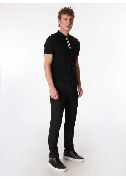 Siyah Erkek Basic Polo T-Shirt F4Sm-Tst 0747