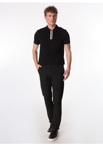 Siyah Erkek Basic Polo T-Shirt F4Sm-Tst 0747