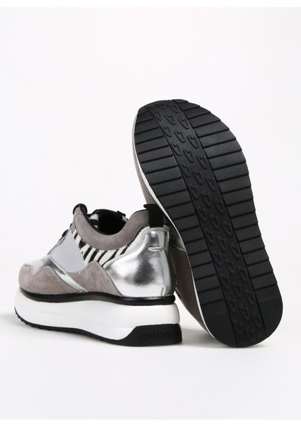 Siyah - Açık Gri Kadın Süet Sneaker Louıse 0