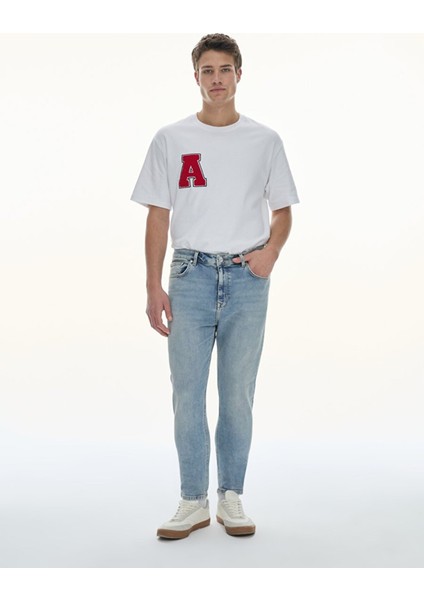 Alessıo Normal Bel Dar Paça Tapered Jean Pantolon