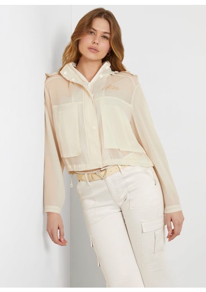 Oversize Krem Kadın Ceket W4GL06WG450-F0D9