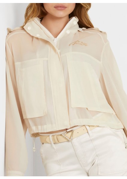 Oversize Krem Kadın Ceket W4GL06WG450-F0D9