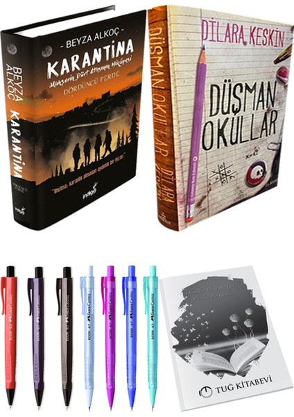 Karantina 4 - Düşman Okullar 1 + Kalem + Not Defteri