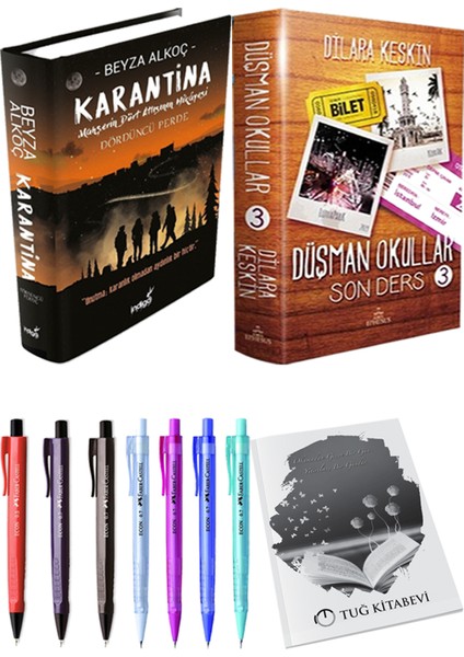 Karantina 4 - Düşman Okullar 3 + Kalem + Not Defteri