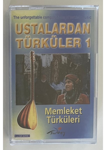 Ustalardan Türküler Memleket Türküleri 1 Kaset (Jelatininde Sıfır Orjnal Dönem Baskı Kaset)