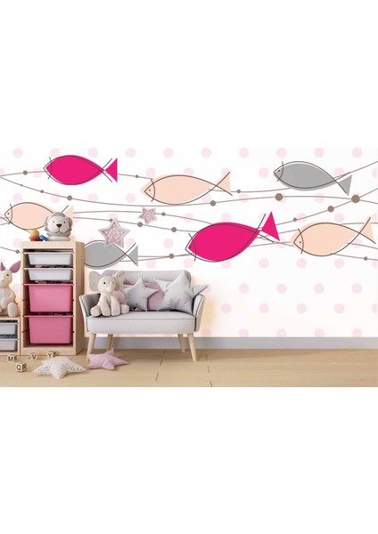 Balıklı Çocuk Odası Duvar Kağıdı Baskı fırsatları