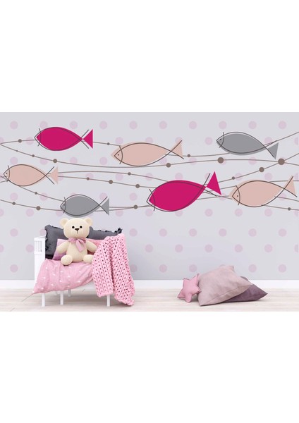 Balıklı Çocuk Odası Duvar Kağıdı Baskı indirimleri