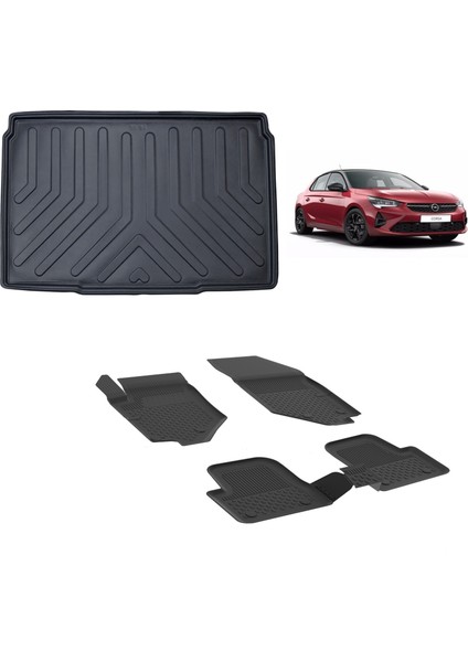 Opel Corsa F 2019+ 4.5 D Sahler Paspas ve 3D Bagaj Havuzu Siyah