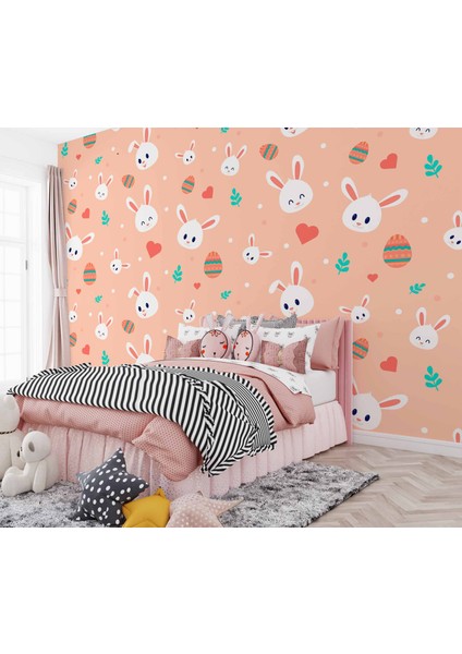 Tavşan Desenli Çocuk Odası Duvar Kağıdı Baskı fiyatları