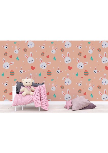 Tavşan Desenli Çocuk Odası Duvar Kağıdı Baskı indirimleri
