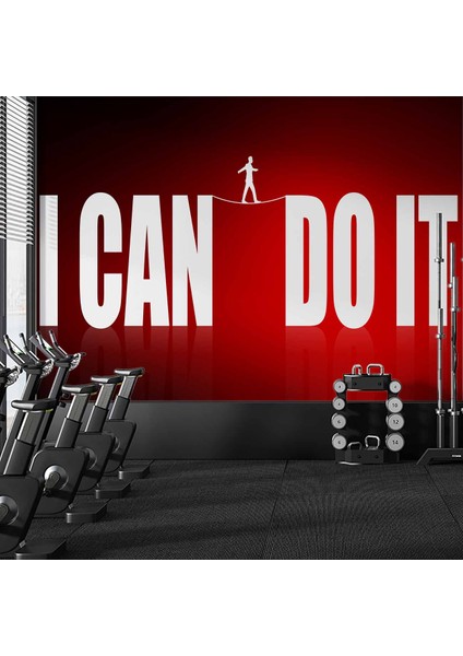 Yazılı Spor Salonu Duvar Kağıdı Baskı