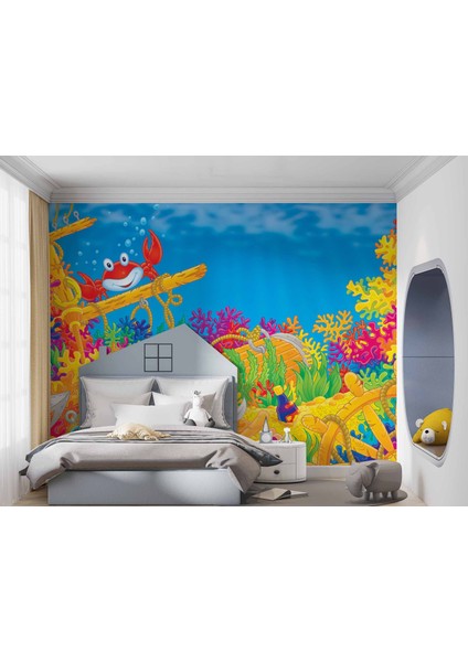 Deniz Altı Dünyası Yengeçli Duvar Kağıdı Baskı fırsatları