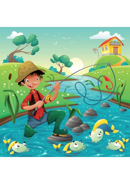 Balık Tutan Çocuk Duvar Kağıdı Baskı indirimleri