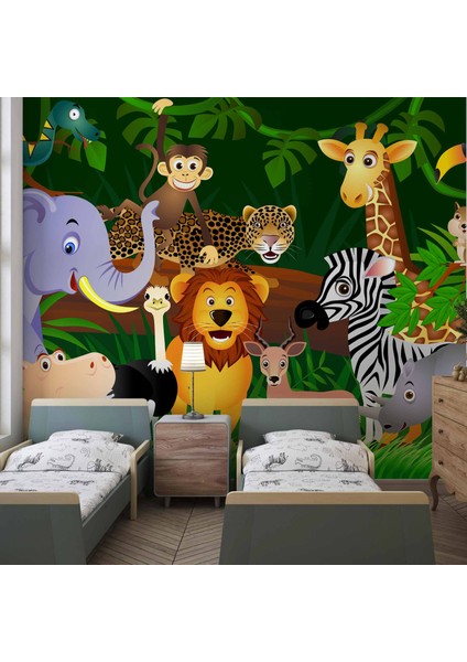 Hayvanat Bahçesi Çocuk Odası Duvar Kağıdı Baskı