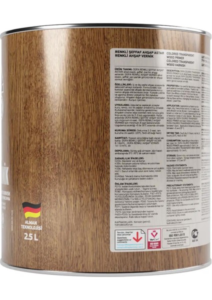 ART-TEX Renkli Ahşap Verniği 8500 Ceviz 2.5 l