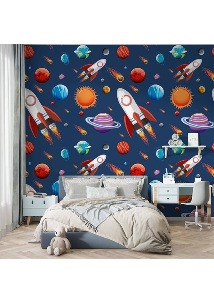 Uzay Desenli Duvar Kağıdı Baskı fırsatları