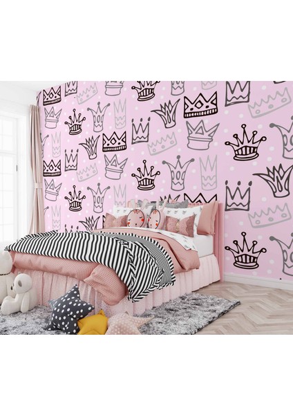 Kraliçe Tacı Temalı Çocuk Odası Duvar Kağıdı Baskı fiyatları