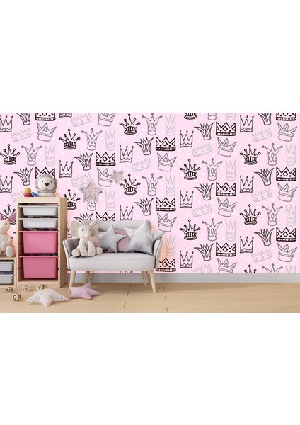 Kraliçe Tacı Temalı Çocuk Odası Duvar Kağıdı Baskı fırsatları