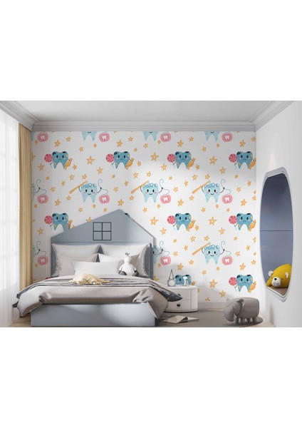 Diş Temalı Çocuk Odası Duvar Kağıdı Baskı modelleri