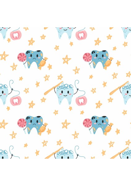 Diş Temalı Çocuk Odası Duvar Kağıdı Baskı indirimleri