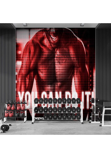 Kaslı-Yazılı Spor Salonu Duvar Kağıdı Baskı fiyatları