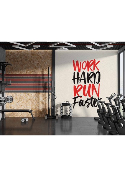 Yazı Temalı Spor Salonu Duvar Kağıdı Baskı