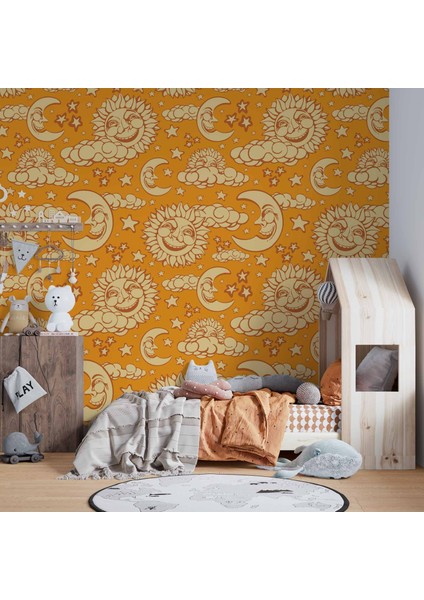 Güneş-Ay Çocuk Odası Duvar Kağıdı Baskı fiyatları