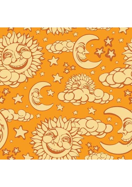 Güneş-Ay Çocuk Odası Duvar Kağıdı Baskı fırsatları