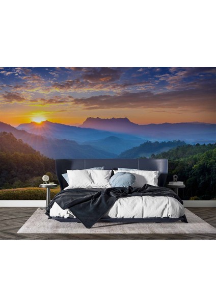 Gündoğumu Dağ Manzaralı Duvar Kağıdı Baskı fiyatları