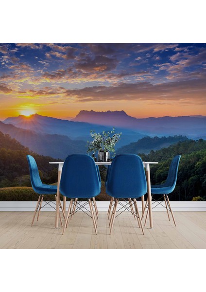 Gündoğumu Dağ Manzaralı Duvar Kağıdı Baskı indirimleri