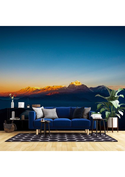 Dağ Manzaralı Gündoğumu Duvar Kağıdı Baskı