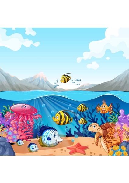 Deniz Altı Balık Duvar Kağıdı Baskı indirimleri