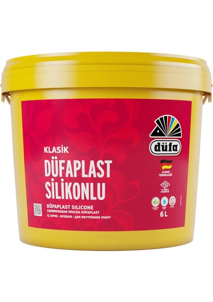 Klasik Düfaplast Silikonlu İç Cephe Duvar Boyası 1001 Beyaz 6 l