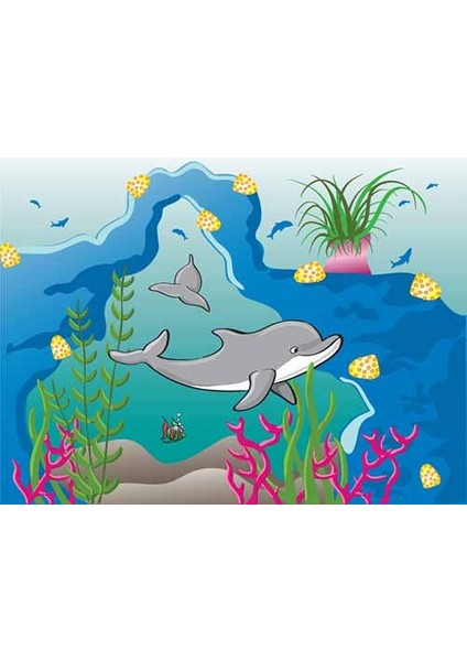 Denizaltı Yunus Çocuk Odası Duvar Kağıdı Baskı indirimleri