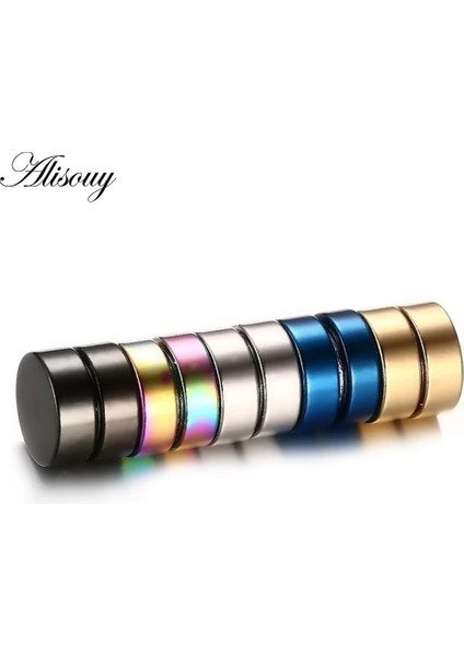 10MM Tarzı Gümüş Alisouy Unk Erkek Güçlü Mıknatıs Manyetik Kulak Damızlık Seti Sigara Delici Küpe Sahte Küpe Erkek Arkadaşı Için Hediye Sevgilisi Takı (Yurt Dışından)