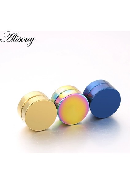 10MM Tarzı Gümüş Alisouy Unk Erkek Güçlü Mıknatıs Manyetik Kulak Damızlık Seti Sigara Delici Küpe Sahte Küpe Erkek Arkadaşı Için Hediye Sevgilisi Takı (Yurt Dışından)