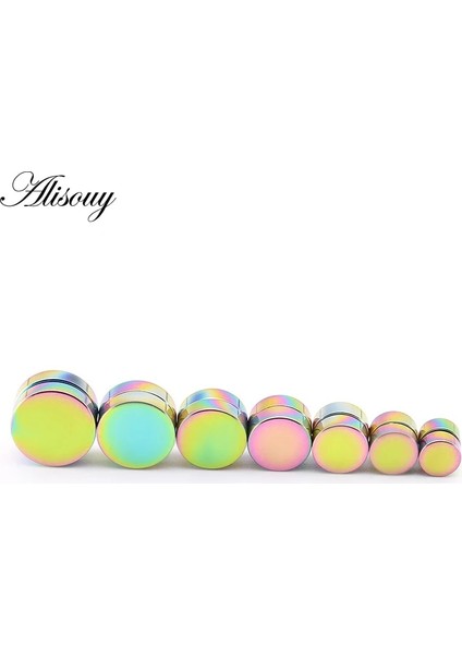 10MM Tarzı Gümüş Alisouy Unk Erkek Güçlü Mıknatıs Manyetik Kulak Damızlık Seti Sigara Delici Küpe Sahte Küpe Erkek Arkadaşı Için Hediye Sevgilisi Takı (Yurt Dışından)