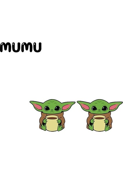 No.5 Boyutu 2021 Yeni Yoda Düğme Küpe Sevimli Uzay Bebek Epoksi Takı Reçine Akrilik Küpe El Yapımı Hediyeler Kız (Yurt Dışından)
