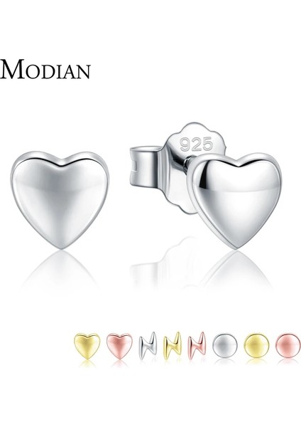 E2075GÜMÜŞ Modian Yeni 6 Stil Gerçek Terling Gümüş Yıldız Ay Zarif Moda Basit Saplama Küpeler Kadınlar Için Üçgen Takı Brincos (Yurt Dışından) modelleri
