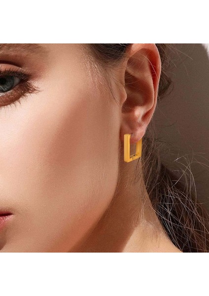 EH-196G-42MM Vnox Minimalist Metal Halka Küpeler Kadınlar Için, Altın Rengi Paslanmaz Çelik Bayan Kız Daire Küpe, Vintage Parti Takı (Yurt Dışından) indirimleri