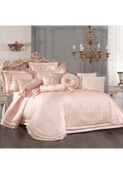 Masal Pudra 13 Parça Çeyizlik Çift Kişilik Yatak Örtüsü fiyatları