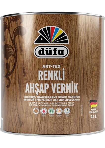 ART-TEX Renkli Ahşap Verniği 3647 Meşe 2.5 l