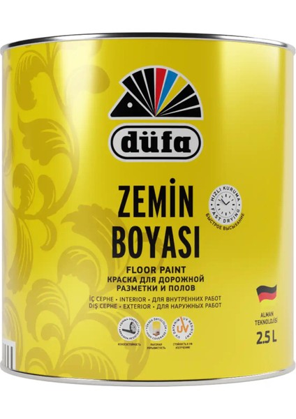 Zemin Boyası 9010 Antik Beyaz 2.5 l