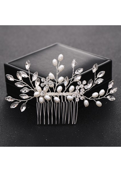 B Düğün Tarak Kafa Takı Gelin Saç Klipler Başlığı Kristal Kadın Tiaras Gelin Saç Aksesuarları Kadın Saç Süsler Sl (Yurt Dışından) fırsatları
